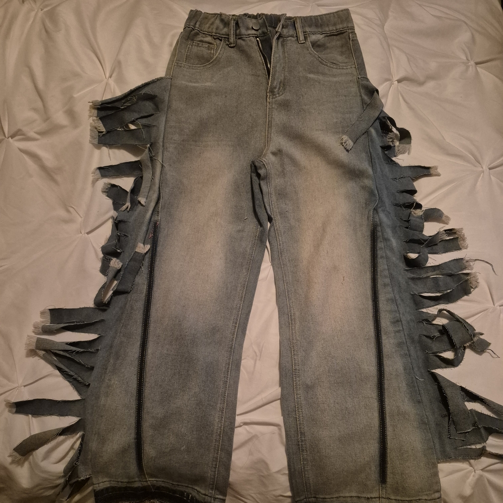 Zara Gray Flare Wide Leg Jeans😁